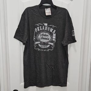 Mason Jar Label Oklahoma Native America Graphic Men's T-Shirt - Dark Gray